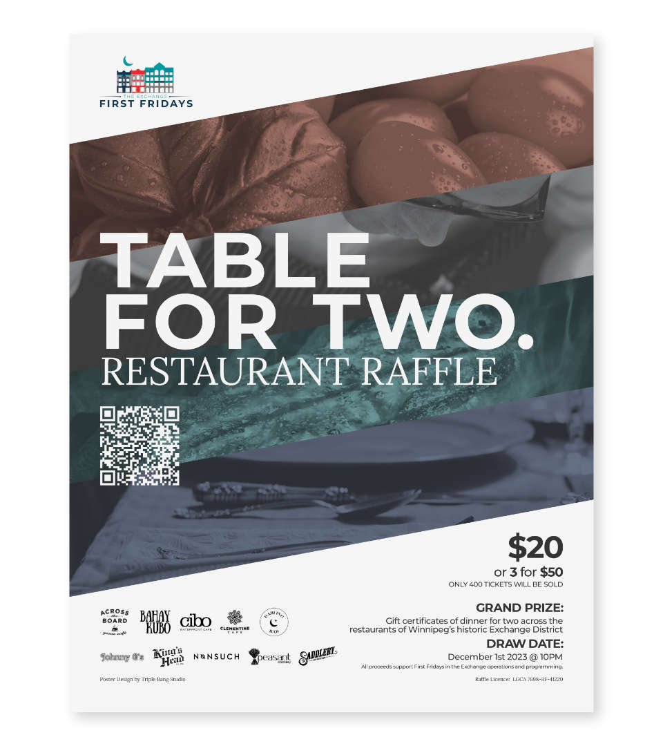 graphic. table for two poster.