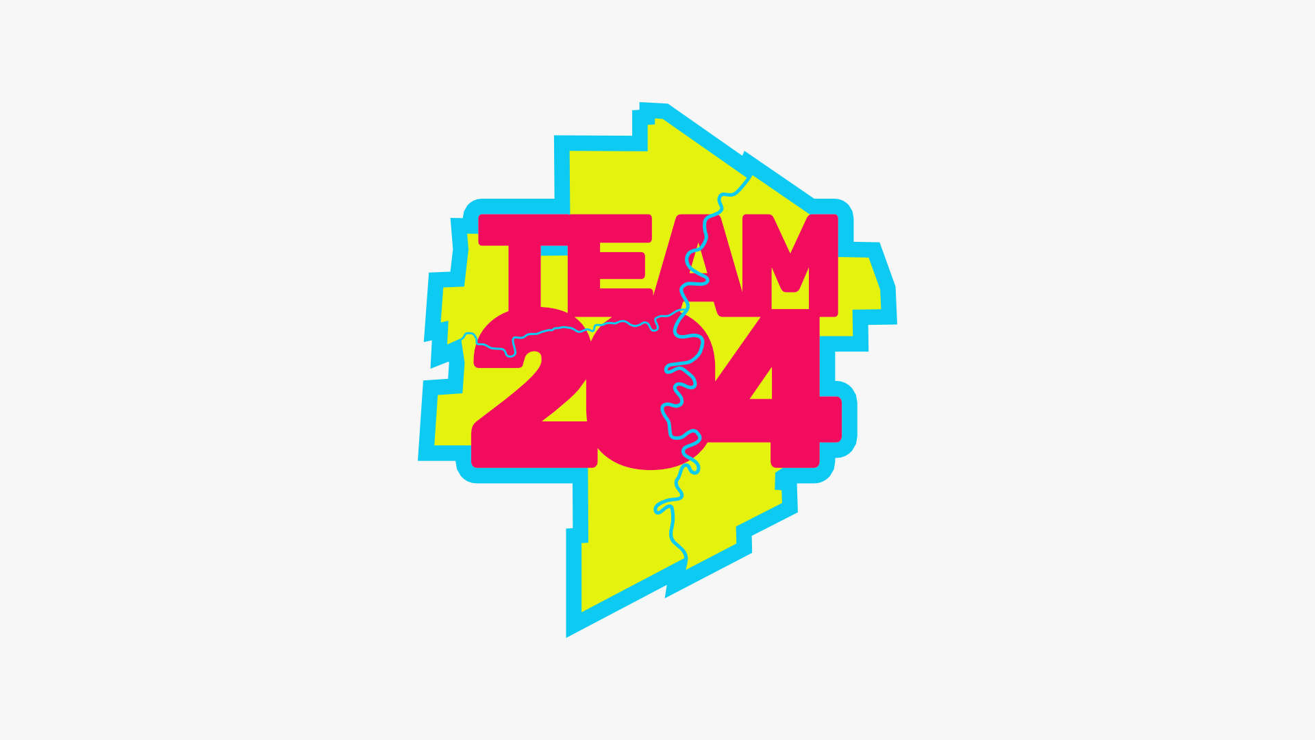 logo. team two-oh-four. text on a map of winnipeg.