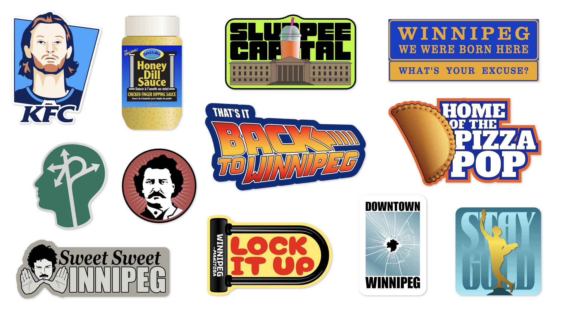 graphic. a collection of sticker designs.